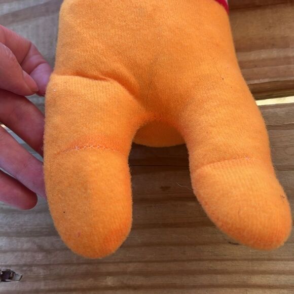 Vintage Winnie the Pooh 13” Plush Stuffed Animal Orange Bear Red Stripe Shirt - Picture 6 of 6